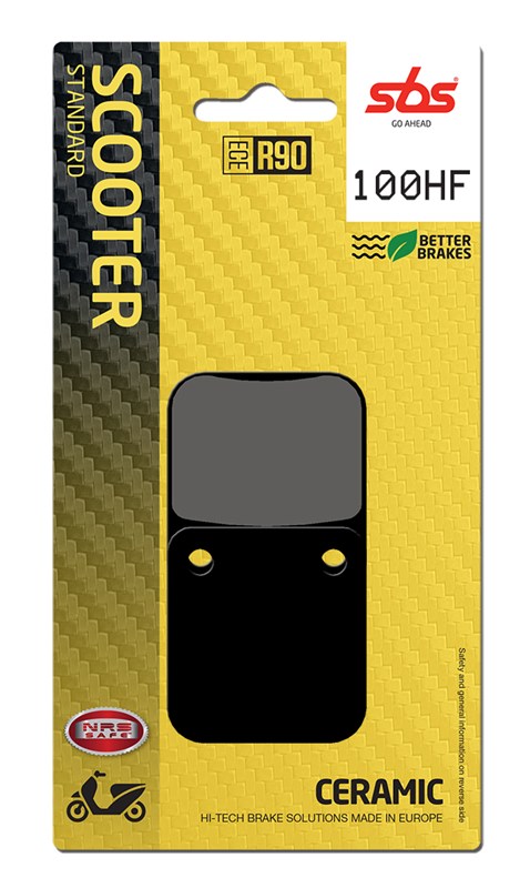 SBS brake pads KH54 street standart ceramic DAELIM altino/delfino/history/otello 99-06, HONDA crm/mbx 50 88-92, PEUGEOT vivacity 50 08-14 colour black (the same as 536hf) (100HF)